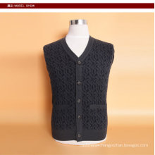 Yak Wool/Cashmere V Neck Cardigan Sweater/Clothing/Garment/Knitwear